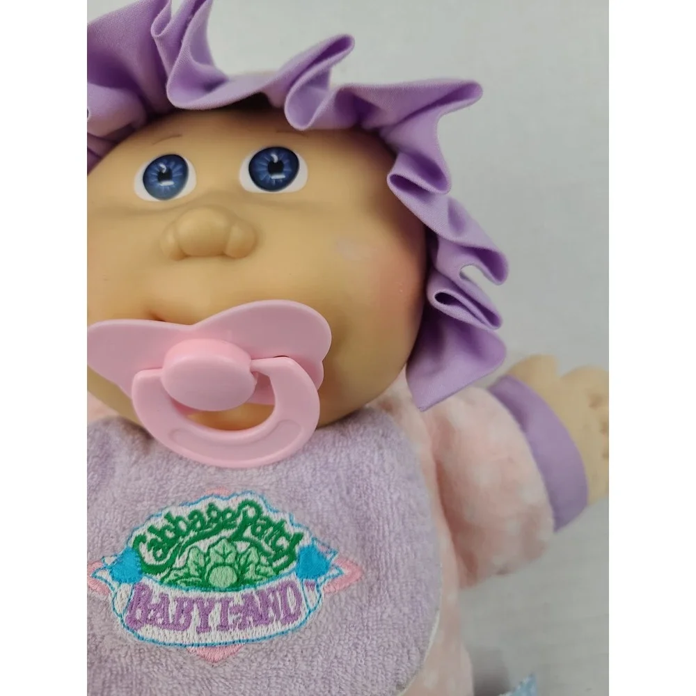 Vintage‎ 1988 Cabbage Patch Kids Baby-Land Plush Doll Pink Soft Body Pacifier